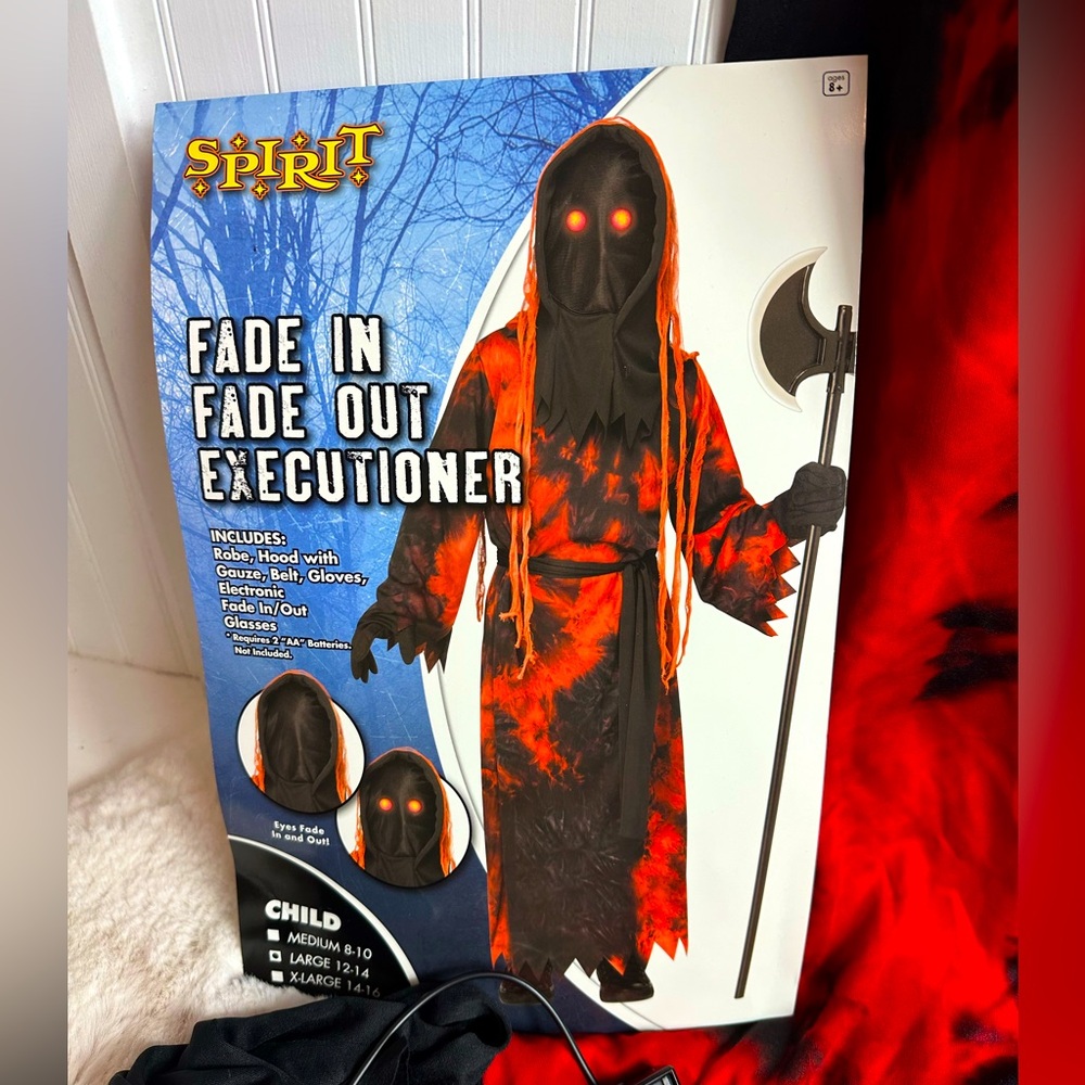 Spirit Kids Fade In Fade Out Executioner Costume - Black and Red
